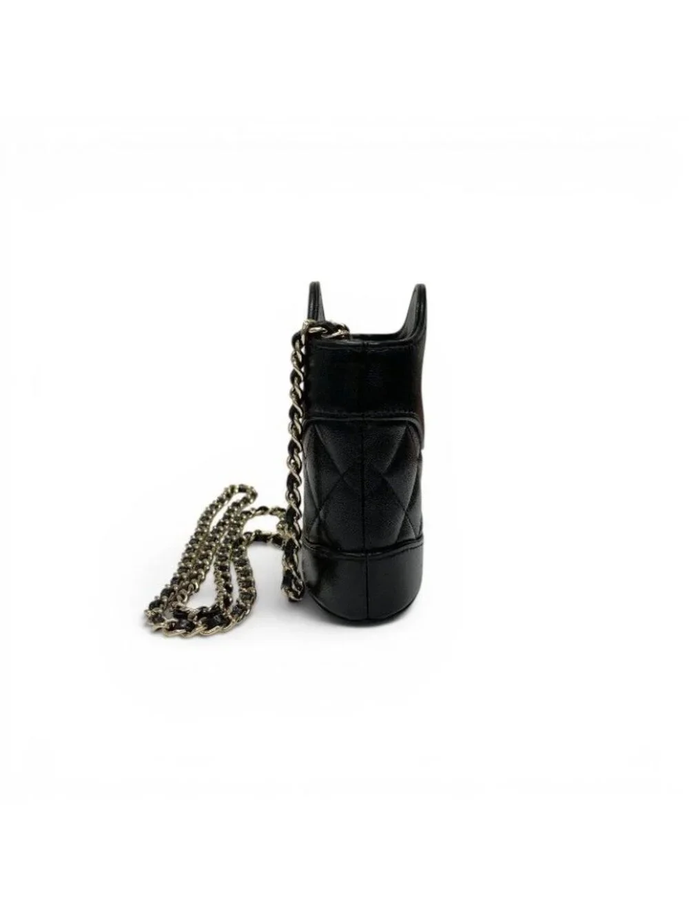 Chanel 31 Shoulder Bag Black Gold Quilted CC Logo Chain Clutch